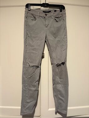 SP Black Label Grey Wash Distressed Stretch Skinny Jeans